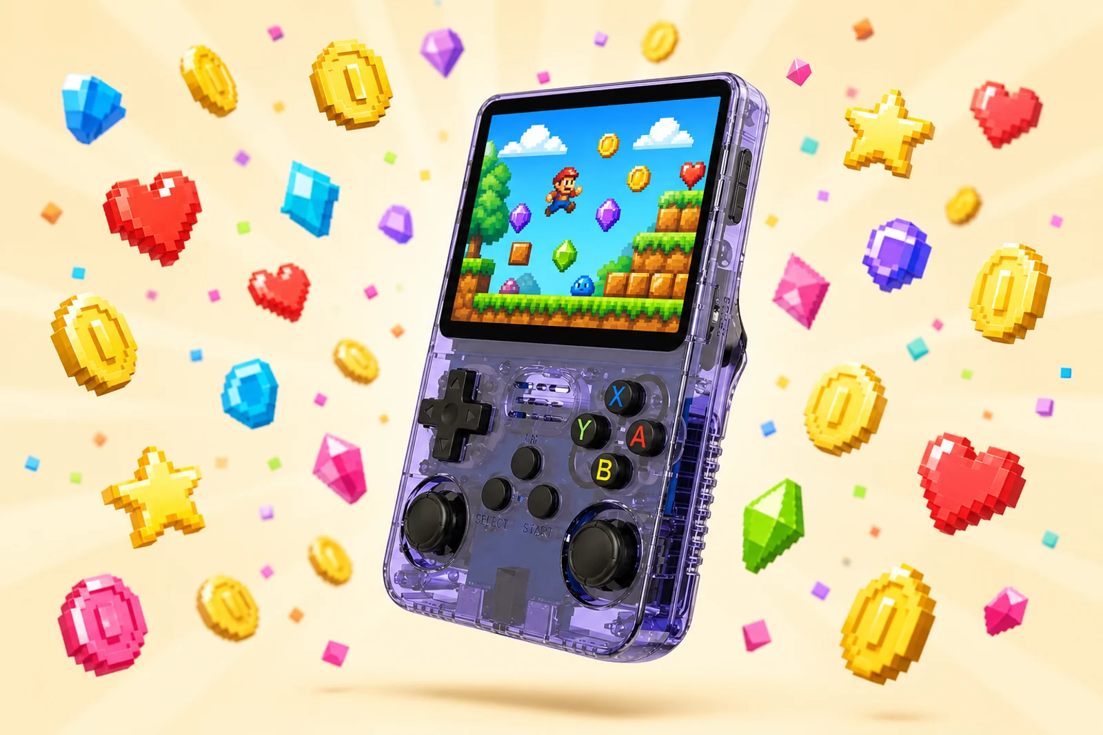 Console rétro portable R36S avec 15.000 jeux