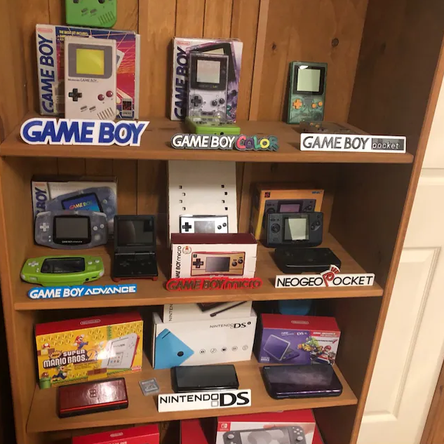 Labels de consoles portables Gameboy